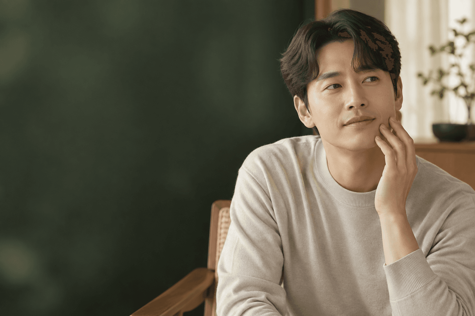구안와사로 인한 눈과 입 주변의 불편을 차분한 일상 장면으로 표현한 AI 생성 예시 이미지. 실제 사례 환자가 아닙니다.